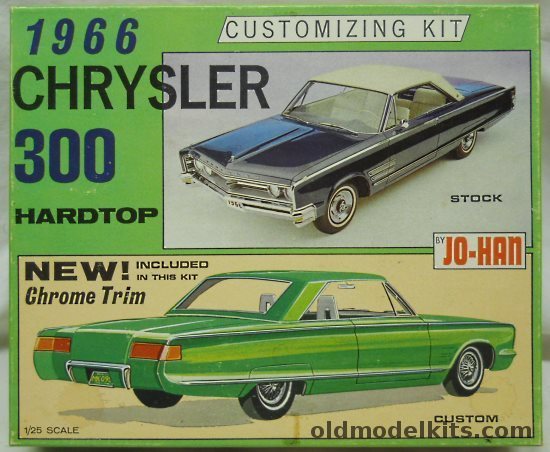 Jo-Han 1/25 1966 Chrysler 300 Hardtop Customizing Kit - Stock / Rally / Custom, C-1166-149 plastic model kit